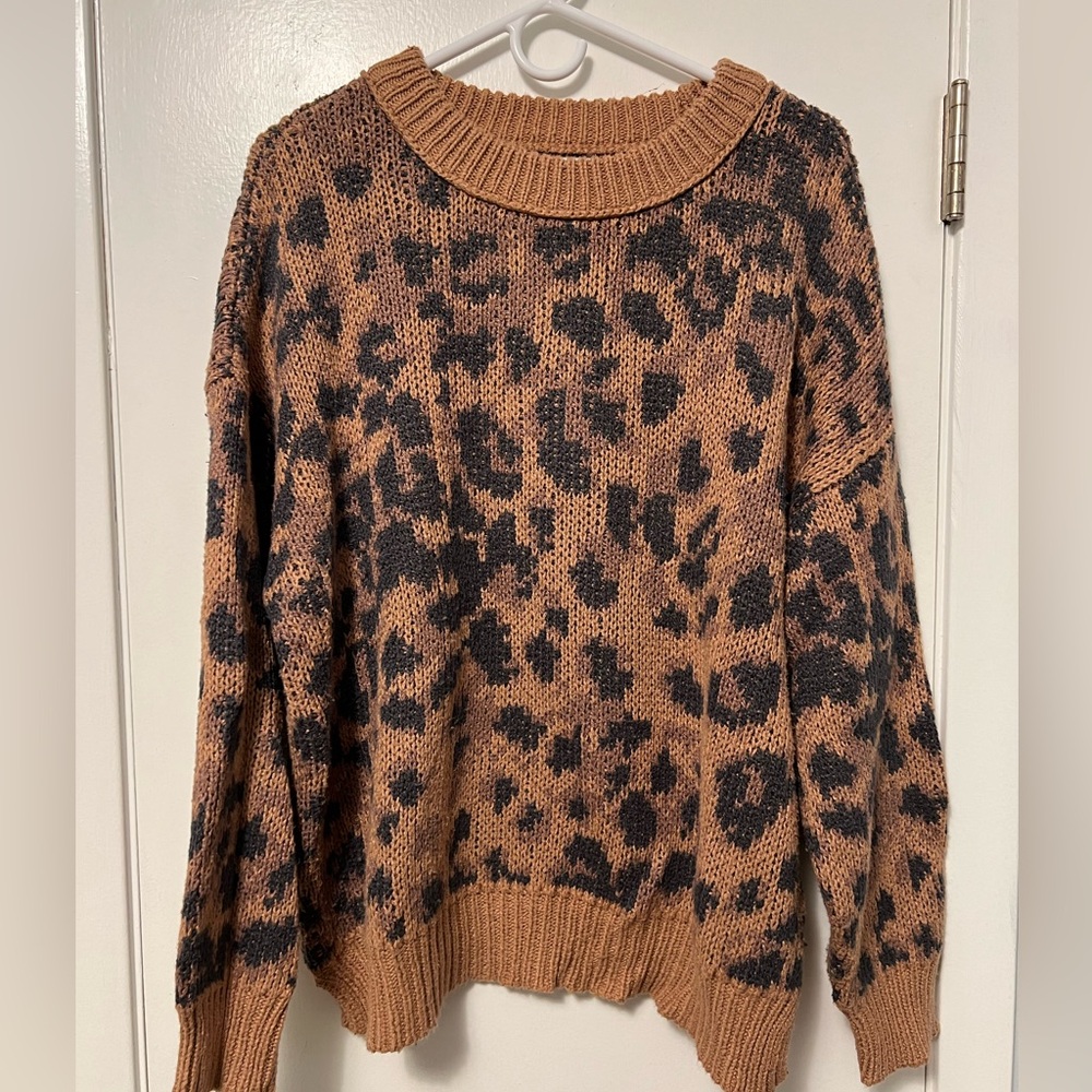 Aerie leopard print sweater